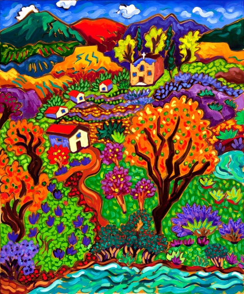 Orchard Village (L) by Cathy Carey