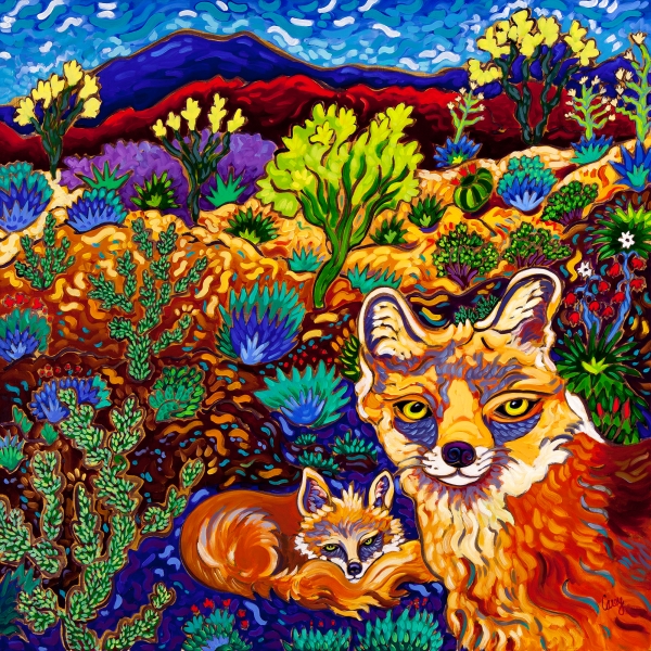 Paired Foxes by Cathy Carey