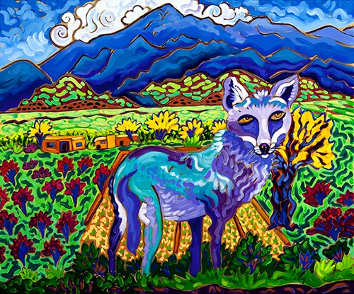 Coyote Coat of Many Colors by Cathy Carey