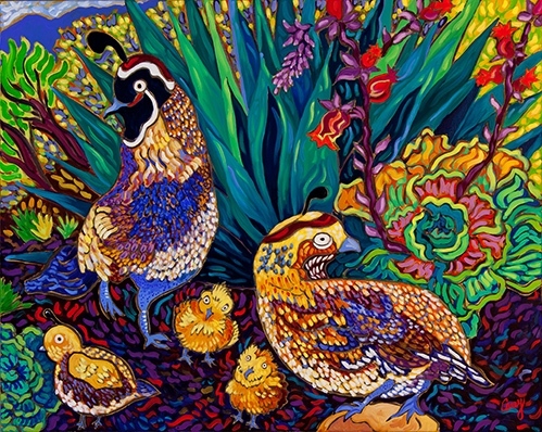 Click here to view Quail Family by Cathy Carey