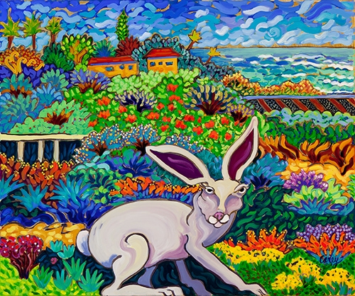 White Rabbit in Wonderland by Cathy Carey
