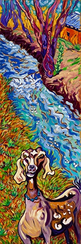 Acequia Goat by Cathy Carey