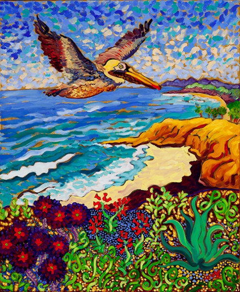 Succulent Pelican by Cathy Carey