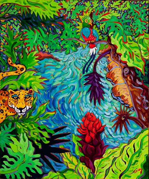 Mayan Jungle by Cathy Carey