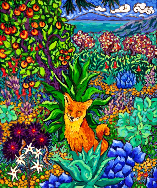 Fox in Foliage by Cathy Carey