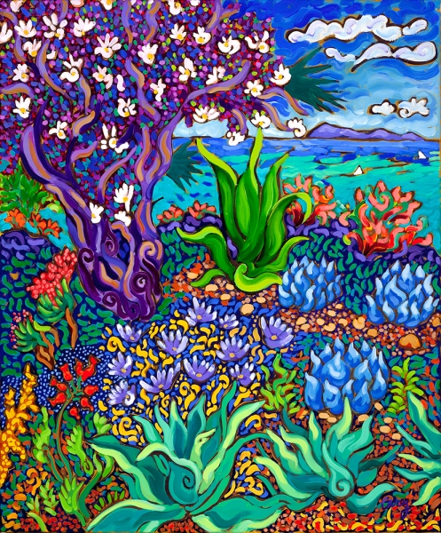 Seaside Flowering Tree by Cathy Carey