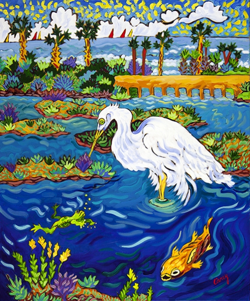 Elijo Egret Escape by Cathy Carey