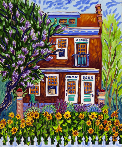 Rowhouse Sunflowers by Cathy Carey