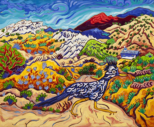 Watchin the Sly Road Runner Flee by Cathy Carey