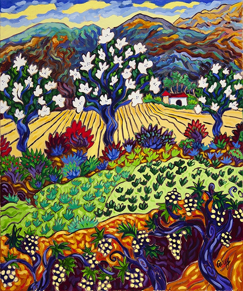 Orchard Dance Fruit and Flowers by Cathy Carey