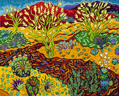Joyous Desert Scene by Cathy Carey