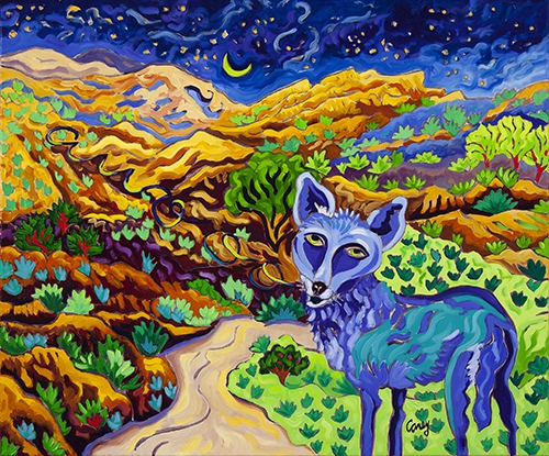 Coyote sings His Song by Cathy Carey