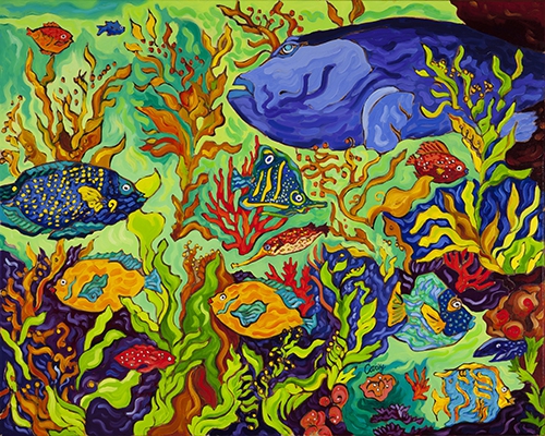 Birch Aquarium Sea Bass by Cathy Carey