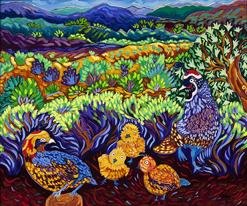 Gamblin' Quail by Cathy Carey