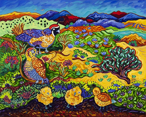 Click here to view Gamblin' Quail Covey by Cathy Carey