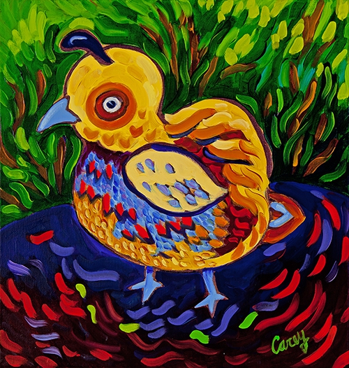 Quail Baby 5 by Cathy Carey