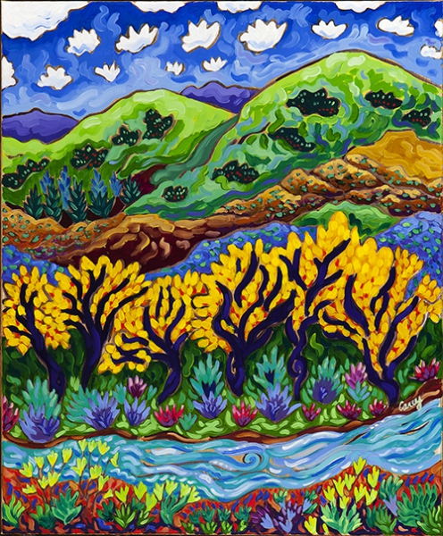 Watching the River Flow by Cathy Carey
