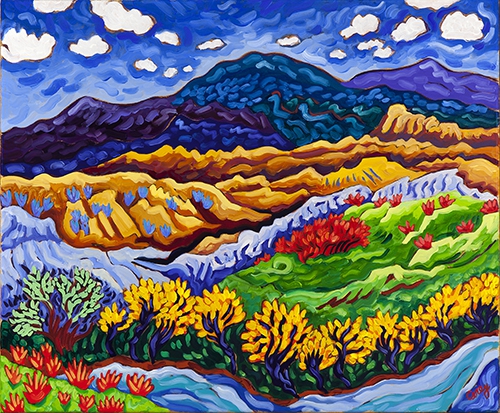 Cottonwoods Along The River by Cathy Carey