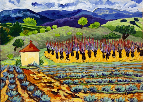 Roussillon Cherry Orchard by Cathy Carey