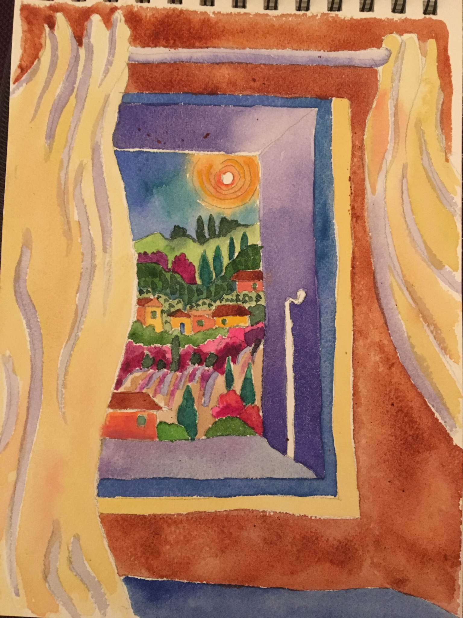 Moonlit Window Cassis by Cathy Carey