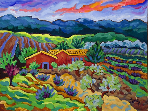 Olives Grapes and Lavender by Cathy Carey