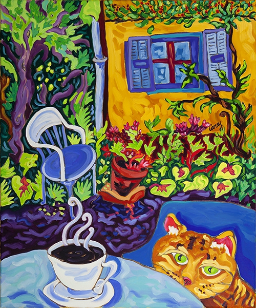 Cafe Cat by Cathy Carey