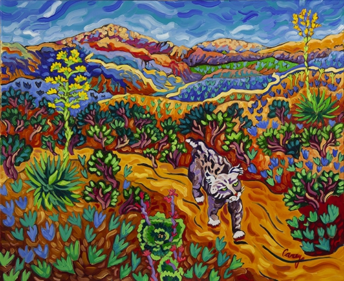 Bobcat in Paradise by Cathy Carey