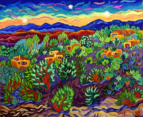 Three Stars at Twilight by Cathy Carey