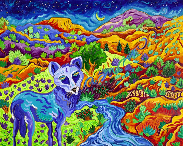 Click here to view Where the Coyote sings His Song by Cathy Carey