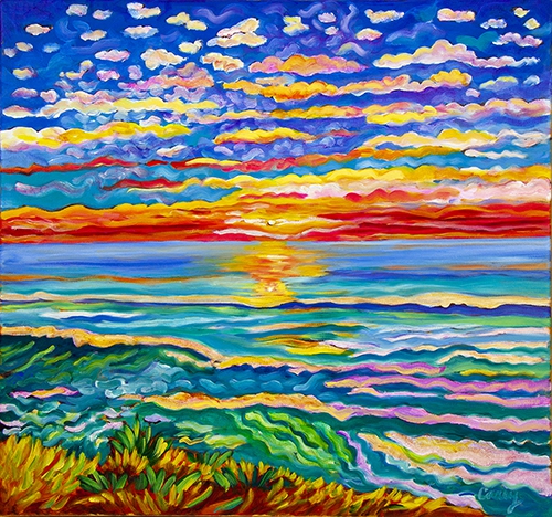 Eye in the Sky Sunset by Cathy Carey