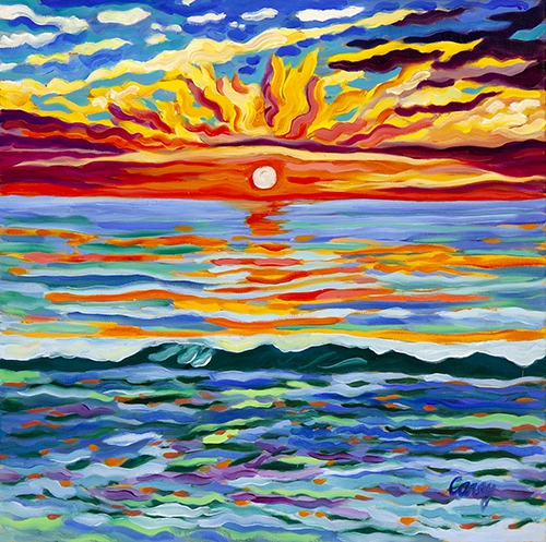 Sunset Surf by Cathy Carey