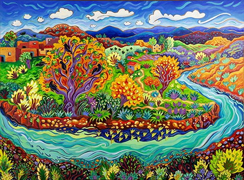 Santa Fe Summer Acequia by Cathy Carey