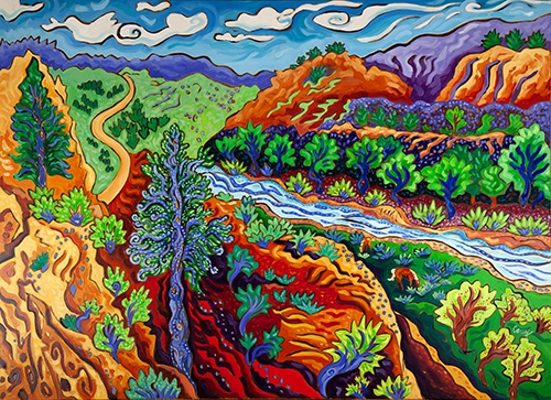 Horses at Bandelier by Cathy Carey